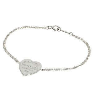 TIFFANY Silver Heart Charm Bracelet